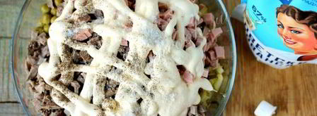 салат оливье со свиным языком. Шаг 7