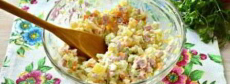 салат в виде петуха оливье. Шаг 9