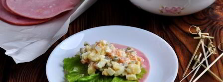 салат-закуска оливье в ветчине. Шаг 12