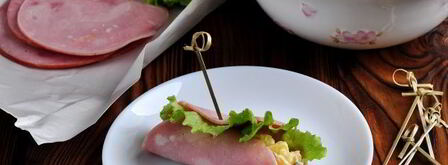 салат-закуска оливье в ветчине. Шаг 13