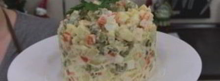 традиционный салат оливье. Шаг 8