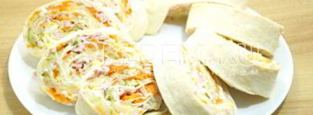 закуска оливье-рулет. Шаг 13