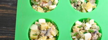 заливной салат оливье со шпротами. Шаг 8