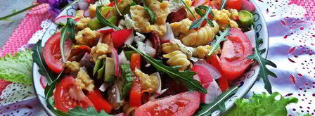 праздничный салат с пастой. Шаг 13