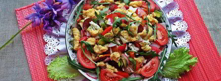 праздничный салат с пастой. Шаг 14