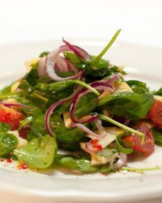 Салат из репы со шпинатом