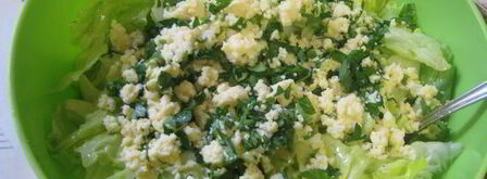 французский зеленый салат мимоза. Шаг 7