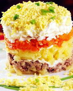 Мимоза с консервой