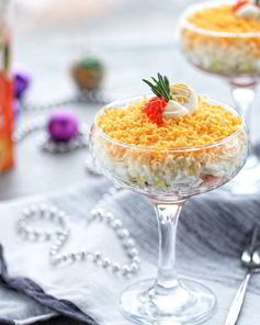 Мимоза в бокале