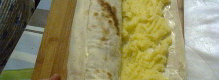 мимоза в рулете из лаваша. Шаг 12