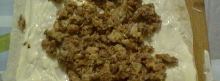 мимоза в рулете из лаваша. Шаг 9