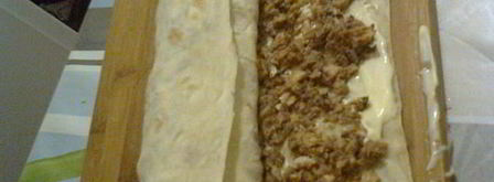 мимоза в рулете из лаваша. Шаг 10