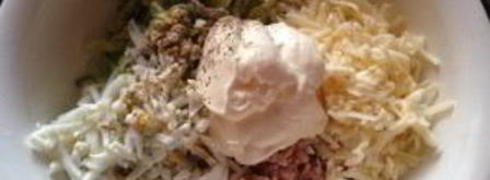 салат альтернативная мимоза. Шаг 7