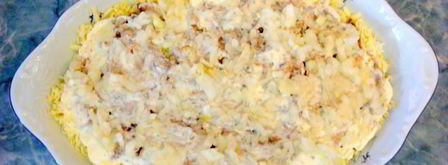 салат мимоза классический с консервой. Шаг 13