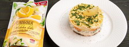 салат мимоза оригинальная. Шаг 8