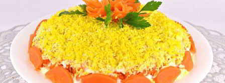 салат мимоза с картофелем и твердым сыром. Шаг 9