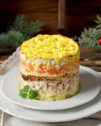 Салат мимоза с курицей