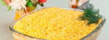 салат мимоза с плавленым сыром. Шаг 13