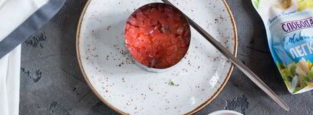 салат мимоза с семгой. Шаг 6