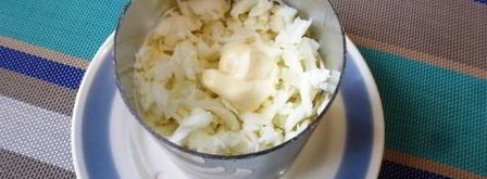 салат мимоза со шпротами. Шаг 14