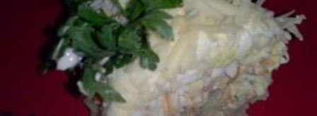 салат мимоза вкусный. Шаг 9