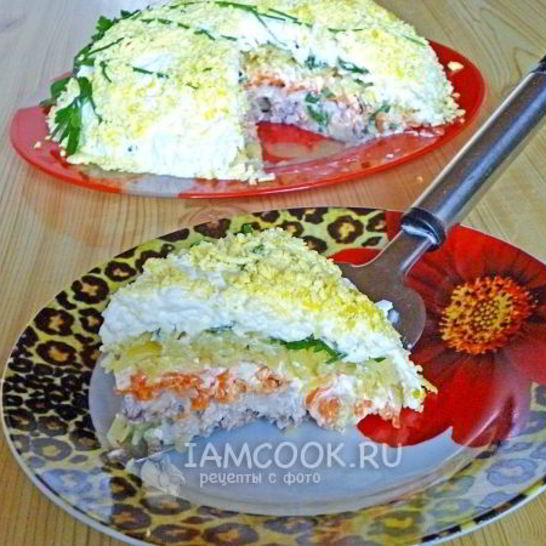 Рецепт слоеного салата мимоза