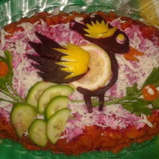 Рецепт домашней сельди под шубой с огурцом