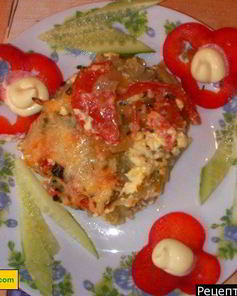 Мясо свинина с картошкой под шубой