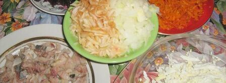 пирожные сельдь под шубой. Шаг 5