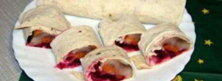 рулет селедка под шубой в лаваше. Шаг 5