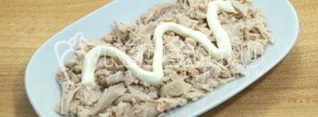 салат курица под шубой. Шаг 5