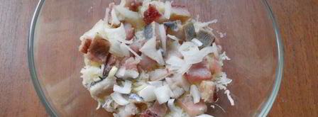 сельдь под шубой без свеклы. Шаг 4