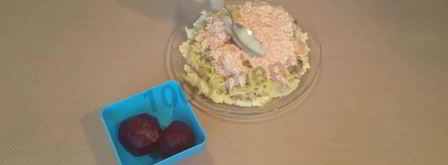 сельдь под шубой с яблоком. Шаг 5