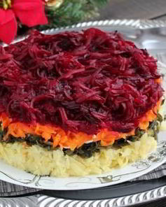 Вегетарианская селедка под шубой