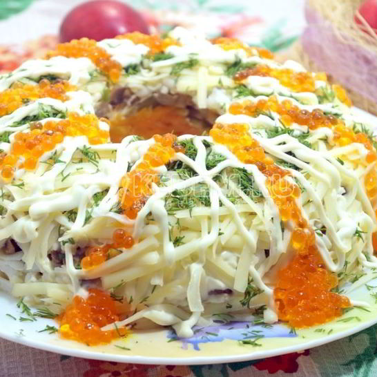 Рецепт салата с курицей пасхальный