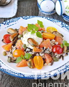 Салат с мидиями