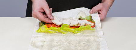 роллы с салатом цезарь. Шаг 4