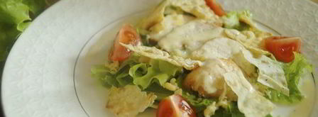 салат цезарь с чипсами из лаваша. Шаг 6