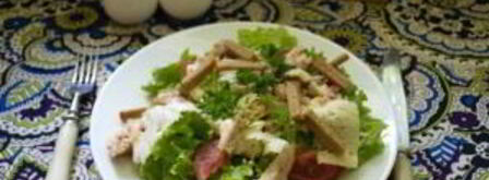 салат цезарь с курицей классический простой. Шаг 8