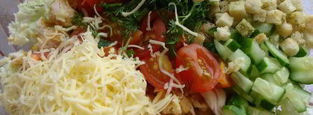 цезарь по-домашнему с пекинской капустой и куриной грудкой. Шаг 5