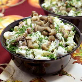 Салаты с колбасой