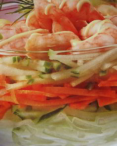 Салаты с креветками