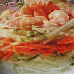 Салаты с креветками