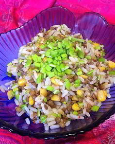 Турецкий салат с рисом и чечевицей