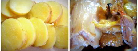 салат из зеленой стручковой фасоли с картофелем и цыпленком конфи под соусом винегрет. Шаг 3