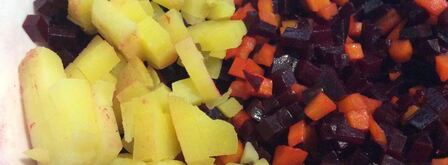 винегрет из запеченных овощей. Шаг 4