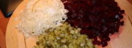 винегрет классический с фасолью. Шаг 7