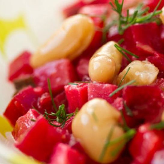 Рецепт винегрета с белой фасолью