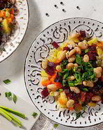 Винегрет с фасолью и яблоками