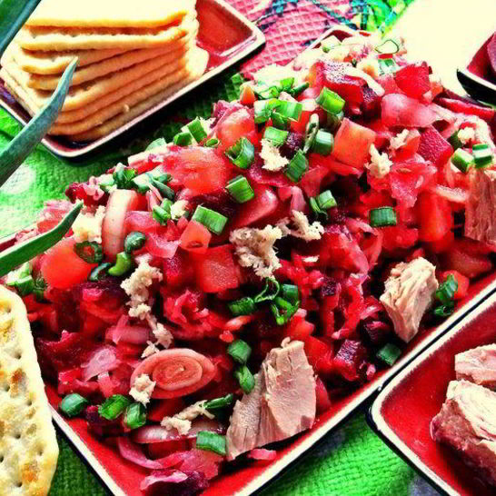 Рецепт винегрета с тунцом